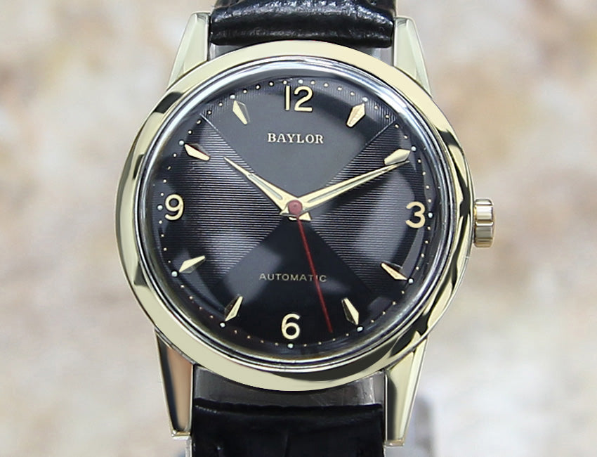 1960s Black Baylor Men's Dress Watch 1960s Black Baylor Men's Dress Watch