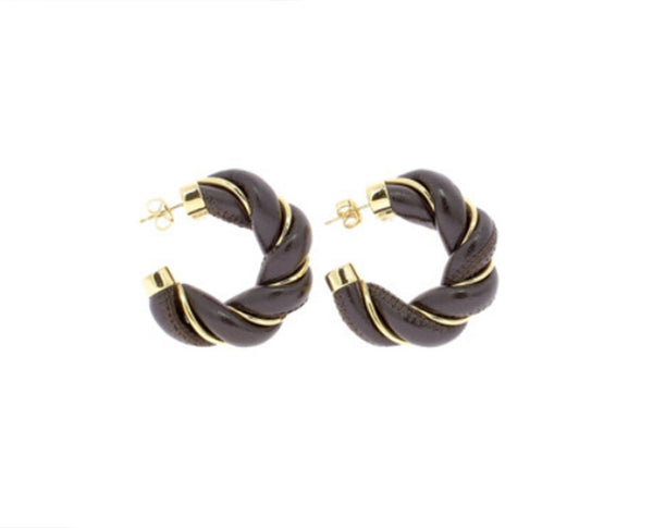 Bottega Veneta FW21 Earring Twisted Hoop earrings 628948VAHUA2113