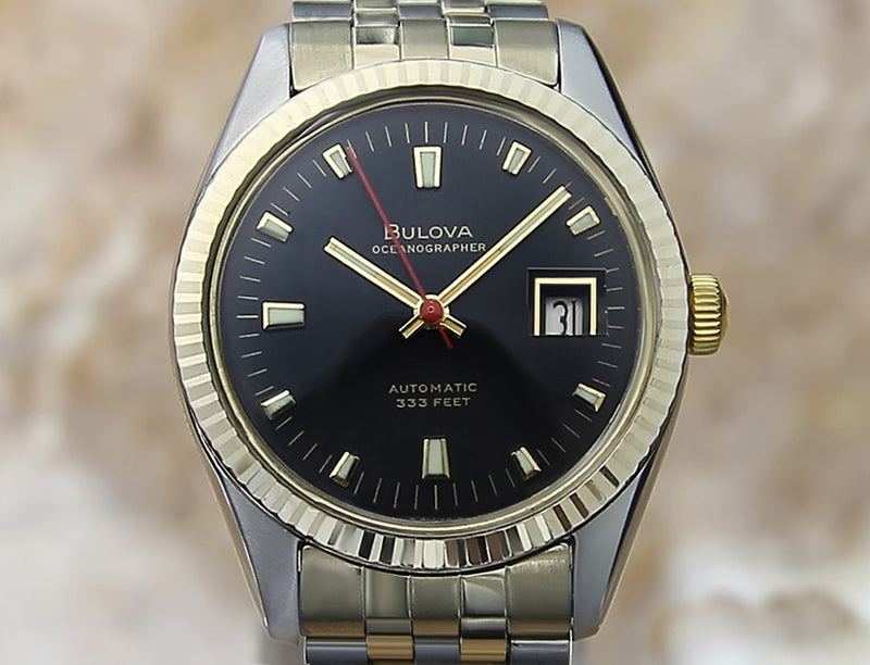 1970 Mint Bulova Oceanographer 333 Men's Automatic Watch