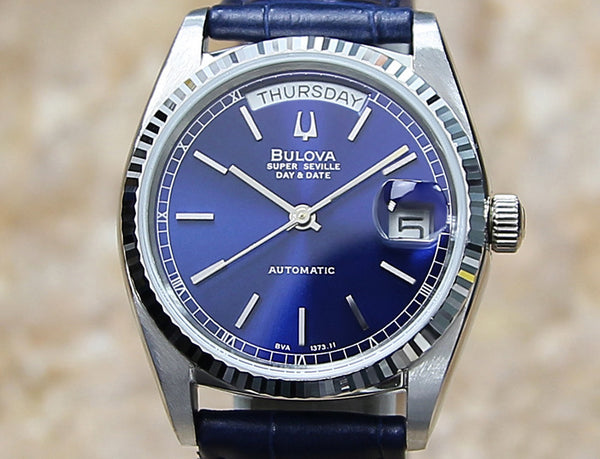 Blue Bulova Super Seville Men's Watch