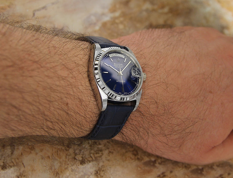 Blue Bulova Super Seville Men's Watch