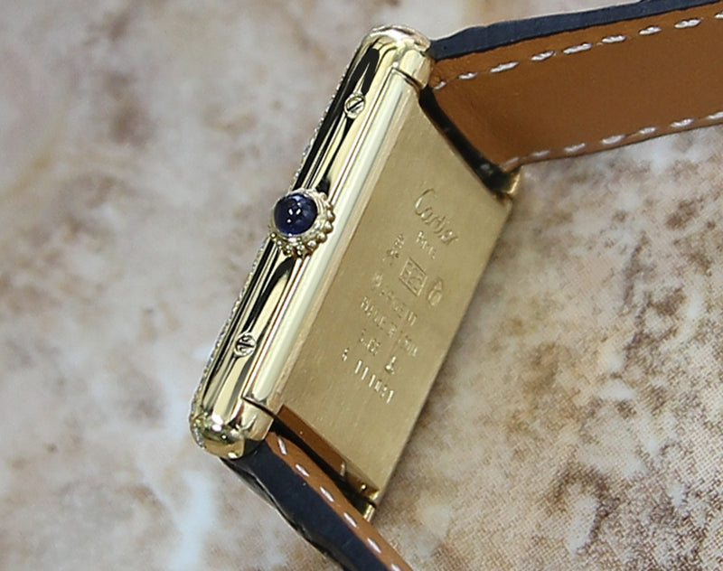 Cartier Tank Diamond Unisex Luxury Top Quality Pristine Watch