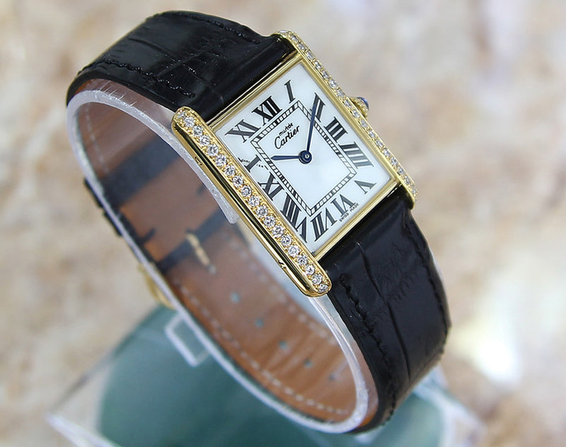 Cartier Tank Diamond Unisex Luxury Top Quality Pristine Watch