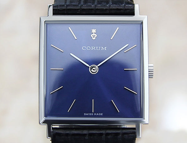 Corum Rare Mens Swiss Luxury Mens SS Manual 1970 Watch