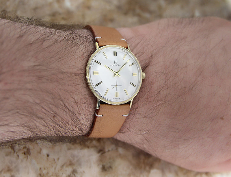 Hamilton Solid 14k Gold Men's Watch
