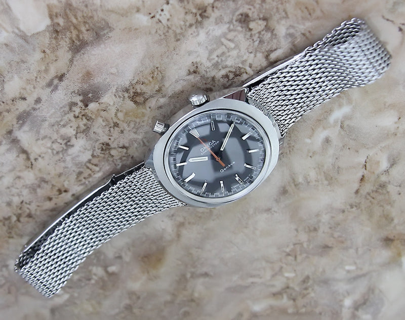 Omega Geneve 1960s Driver's Chronostop Swiss Made SS Watch