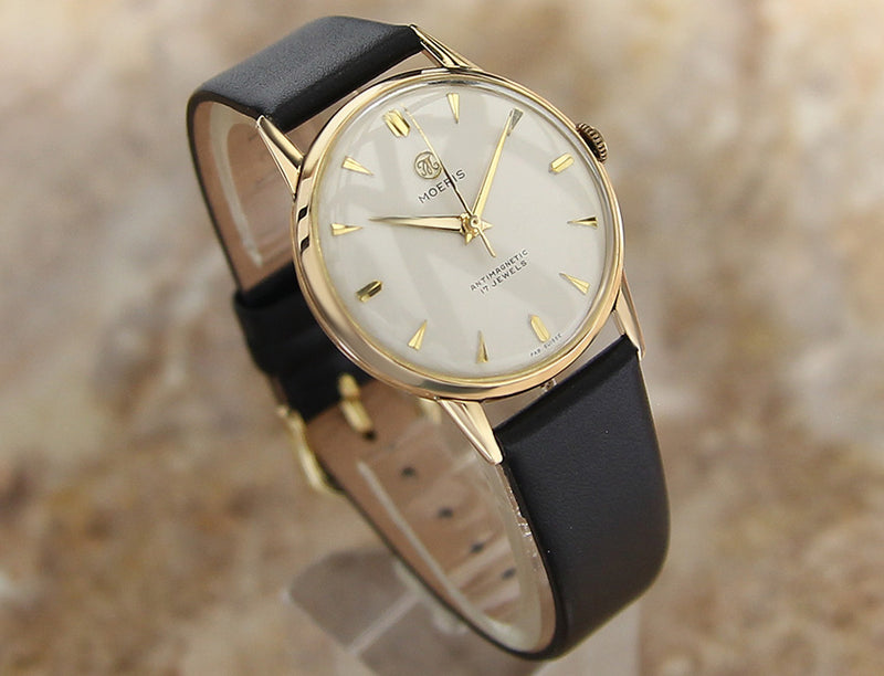 Moeris Swiss 1960 18k Gold men's 34mm Manual Watch