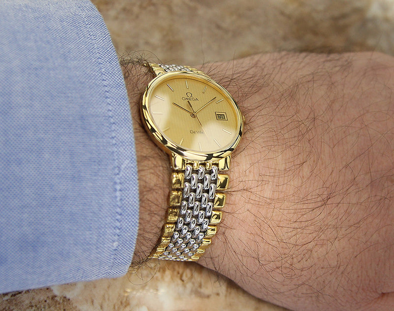 Omega DeVille Men's 33mm Gold-Plated Highest Grade Precision Watch
