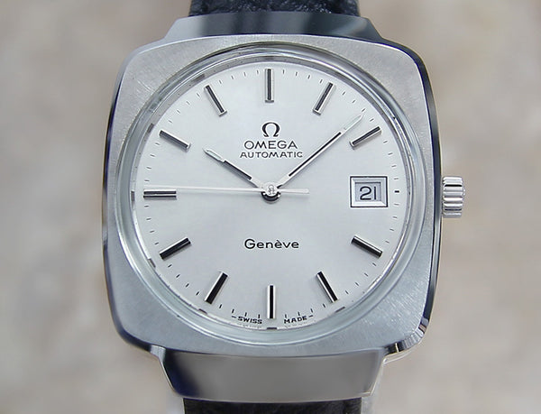Omega Geneve 36mm Swiss Auto 1970s Vintage Watch