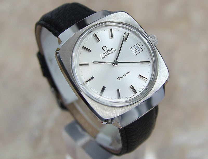 Omega Geneve 36mm Swiss Auto 1970s Vintage Watch