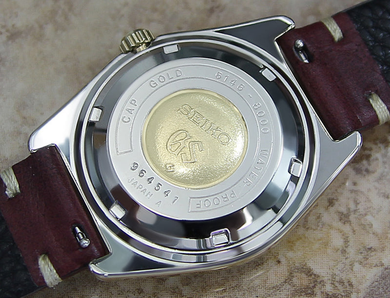 Grand Seiko 6146 8000 Mint Condition Cap Gold Auto 1969 Japan Watch