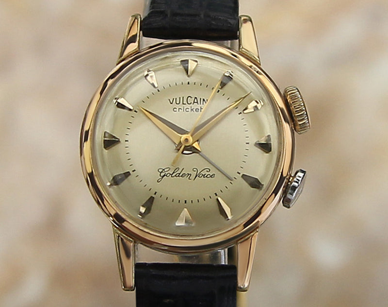 Vulcain Cricket Golden Voice Ladies Alarm Rare 1960s Watch